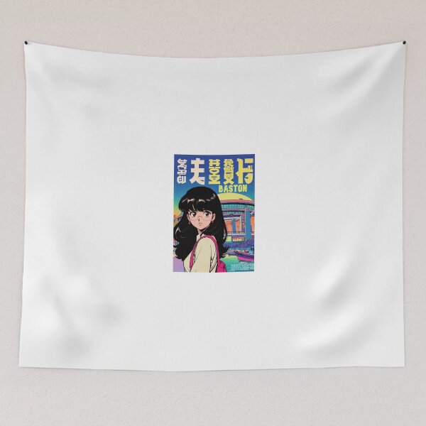 Item preview, Retro Anime Girl Cute Boston EE.UU Travel 80s Design designed and sold by ANIMEX00.