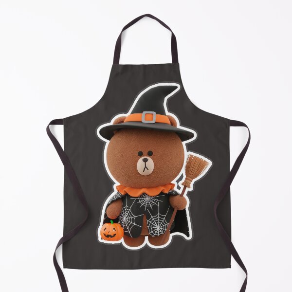 Item preview, LINE Friends Brown Bear Kawaii Witch - Halloween Witch Bear - Spooky Cute Design designed and sold by William Cano.