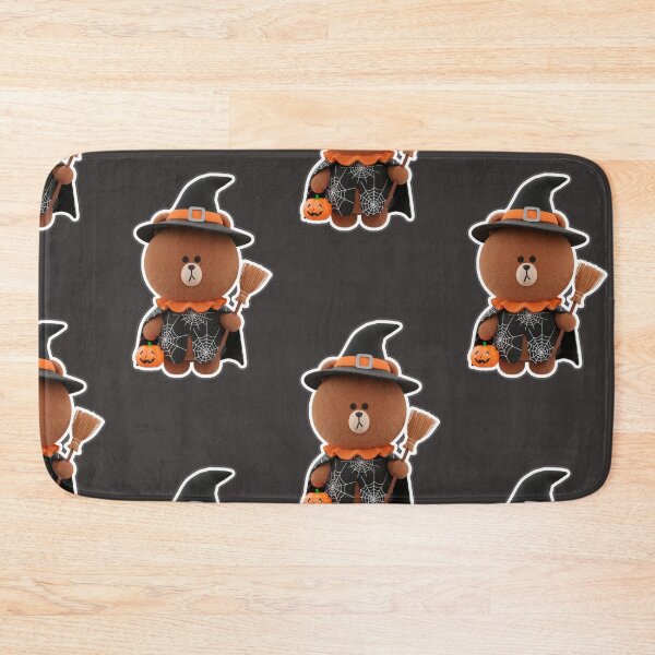 Item preview, LINE Friends Brown Bear Kawaii Witch - Halloween Witch Bear - Spooky Cute Design designed and sold by William Cano.