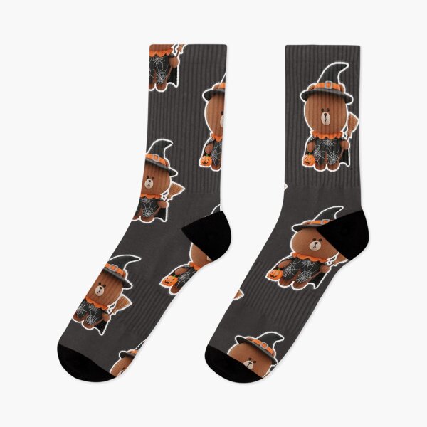 Item preview, LINE Friends Brown Bear Kawaii Witch - Halloween Witch Bear - Spooky Cute Design designed and sold by William Cano.