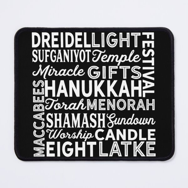 Item preview, Hanukkah Theme Word Art In Black And White  designed and sold by DEC02.