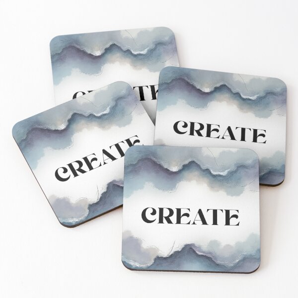 Item preview, Create: A Minimalist, Cosmic Abstraction ​The Power to Create: Abstract Lunar Art ​Deep Blue Creation: Minimalist Text and Shape designed and sold by DreamF.