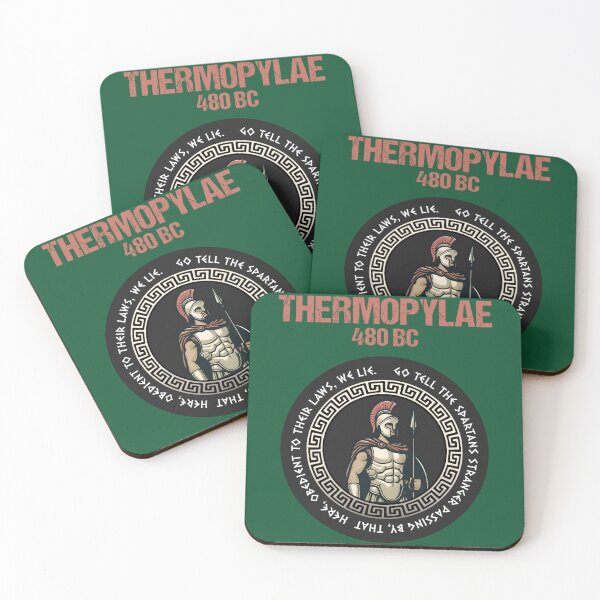 Item preview, Battle of Thermopylae Epitaph Spartan Hoplite designed and sold by NecklaceArtGift.