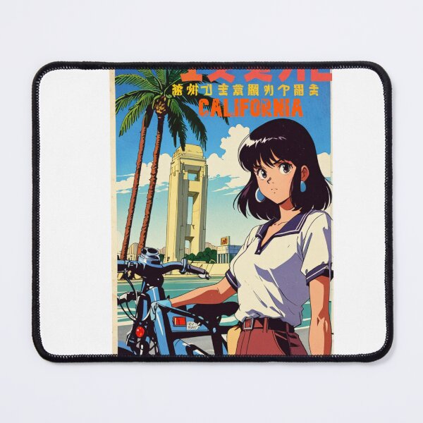 Item preview, Retro Anime Girl Cute California EE.UU Travel 80s Design designed and sold by ANIMEX00.