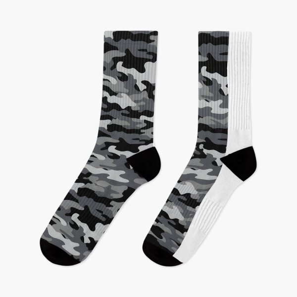 Item preview, digital urban camouflage pattern in various shades of gray, black, and white designed and sold by ifundesign.