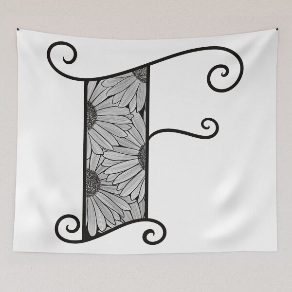 Item preview, Sunflower Inspired Letter F designed and sold by SSN-ART.