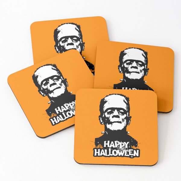 Item preview, Happy Halloween Frankenstien Black And White Design designed and sold by chris-ellis-art.