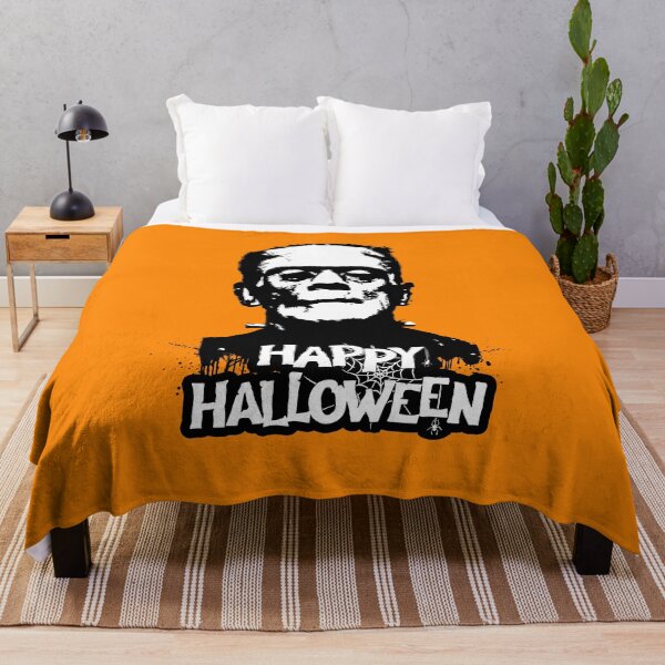 Item preview, Happy Halloween Frankenstien Black And White Design designed and sold by chris-ellis-art.