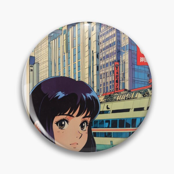 Item preview, Retro Anime Girl Cute Chicago EE.UU Travel 80s Design designed and sold by ANIMEX00.