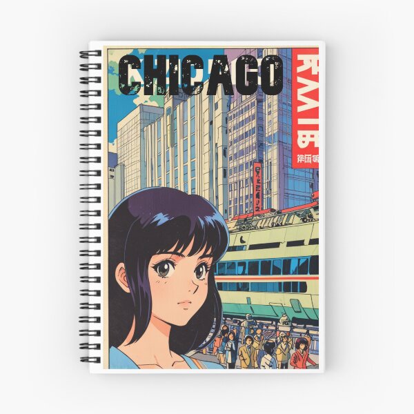 Item preview, Retro Anime Girl Cute Chicago EE.UU Travel 80s Design designed and sold by ANIMEX00.