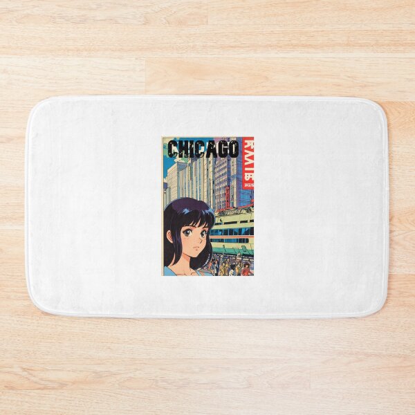 Item preview, Retro Anime Girl Cute Chicago EE.UU Travel 80s Design designed and sold by ANIMEX00.
