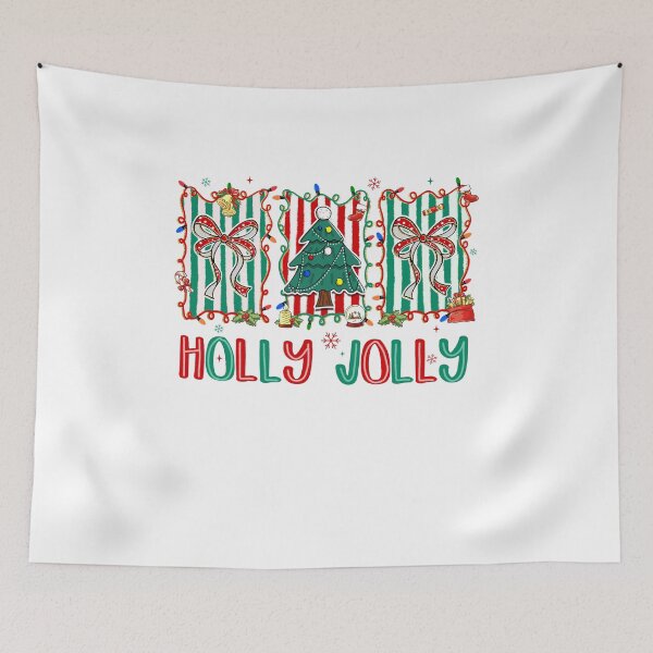 Item preview, Holly Jolly, Christmas The Most Wonderful Time Of The Year designed and sold by vintagearttee.