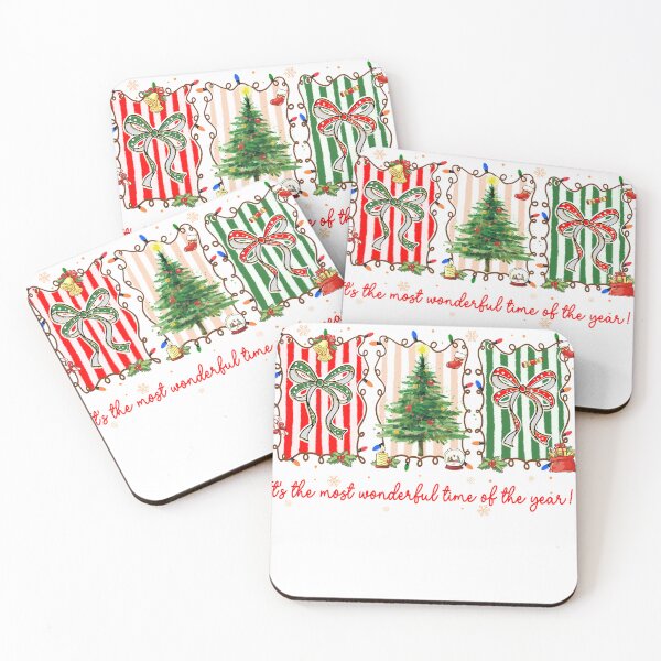 Item preview, Couquette It's The Most Wonderful Time Of The Year,  Holly Jolly, Merry Christmas  designed and sold by vintagearttee.