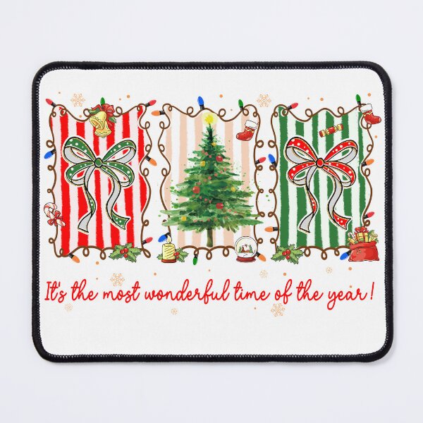 Item preview, Couquette It's The Most Wonderful Time Of The Year,  Holly Jolly, Merry Christmas  designed and sold by vintagearttee.