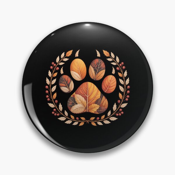 Item preview, Fall Autumn Leaf Dog Paw Print Pets Puppy Owner Dogs Lover designed and sold by brynatshop.