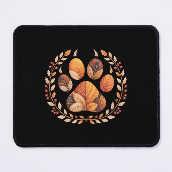 Item preview, Fall Autumn Leaf Dog Paw Print Pets Puppy Owner Dogs Lover designed and sold by brynatshop.