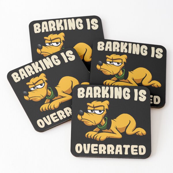 Item preview, Barking Is Overrated – Funny Pluto Inspired Dog Design designed and sold by UnicornDreamers.
