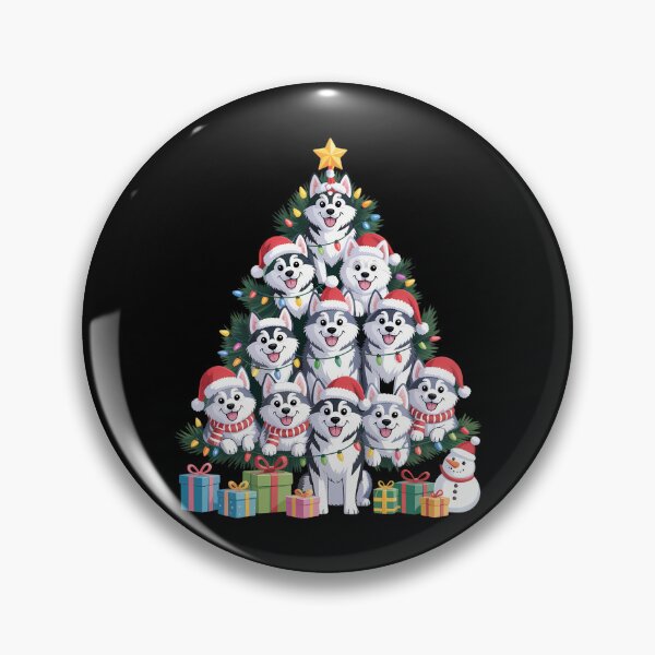 Artikelvorschau, Husky-Weihnachtsbaum Husky-Weihnachten Husky-Mama entworfen und verkauft von brynatshop.