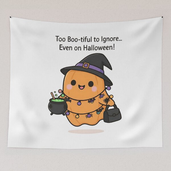 Item preview, Too Boo-tiful Ghost with Witch Hat designed and sold by jasperDesigns.