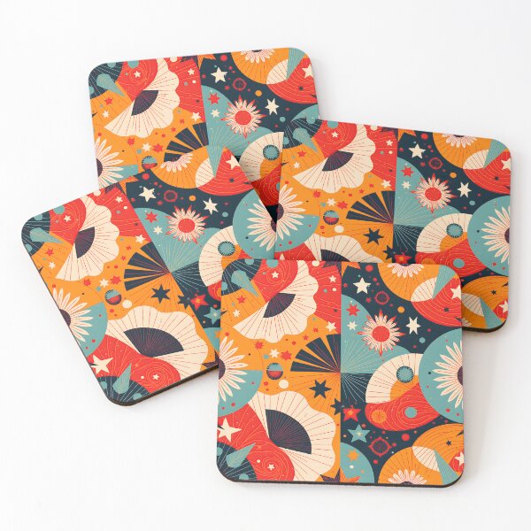 Item preview, Psychedelic Bloom: Retro Swirls & Stars Pattern designed and sold by Prints and Lifestyle.