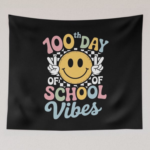 Item preview, 100th Day of School Vibes Smiley Face designed and sold by Gogetgiggles.