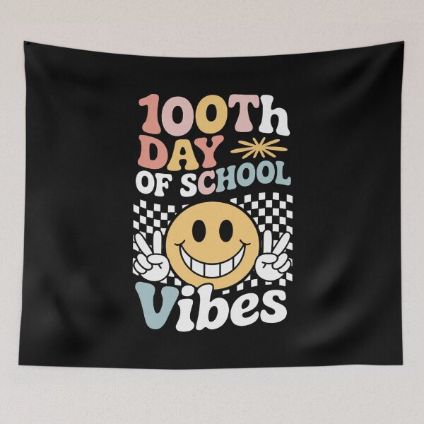 Item preview, 100th Day of School Vibes Smiley Face designed and sold by Gogetgiggles.