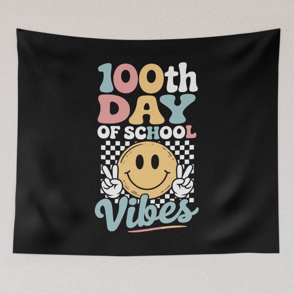 Item preview, 100th Day of School Vibes Smiley Face designed and sold by Gogetgiggles.