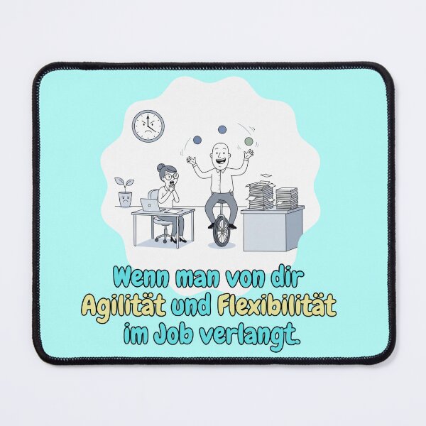 Item preview, Extreme Agility When you're asked to be agile and flexible Demanding Bosses Office Humor legend in German designed and sold by DibuHumor.