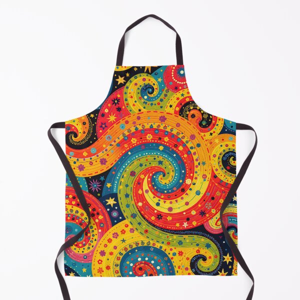 Item preview, Psychedelic Bloom: Retro Swirls & Stars Pattern designed and sold by Prints and Lifestyle.