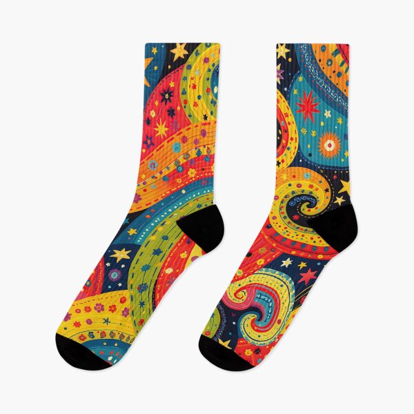 Item preview, Psychedelic Bloom: Retro Swirls & Stars Pattern designed and sold by Prints and Lifestyle.