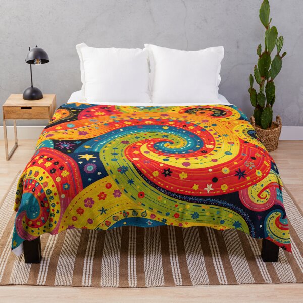 Item preview, Psychedelic Bloom: Retro Swirls & Stars Pattern designed and sold by Prints and Lifestyle.