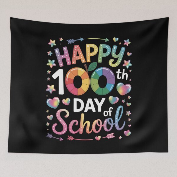 Item preview, Happy 100th Day of School Rainbow Design designed and sold by Gogetgiggles.