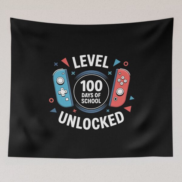 Item preview, Level 100 Days of School Unlocked Gamer Design designed and sold by Gogetgiggles.