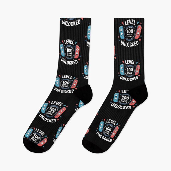 Item preview, Level 100 Days of School Unlocked Gamer Design designed and sold by Gogetgiggles.