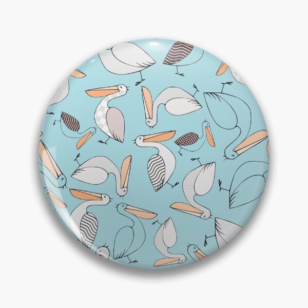 Item preview, Pelicans Galore Seamless Pattern, Blue designed and sold by anzelas.