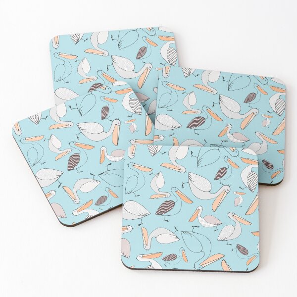 Item preview, Pelicans Galore Seamless Pattern, Blue designed and sold by anzelas.