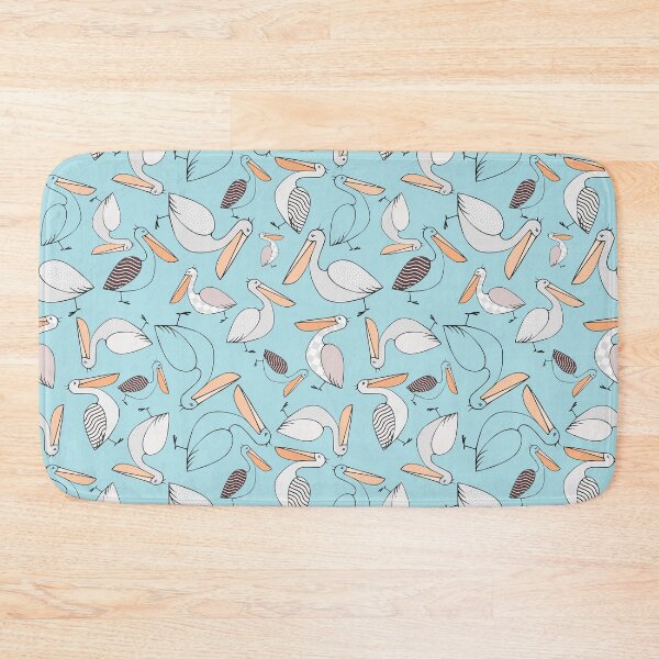 Item preview, Pelicans Galore Seamless Pattern, Blue designed and sold by anzelas.