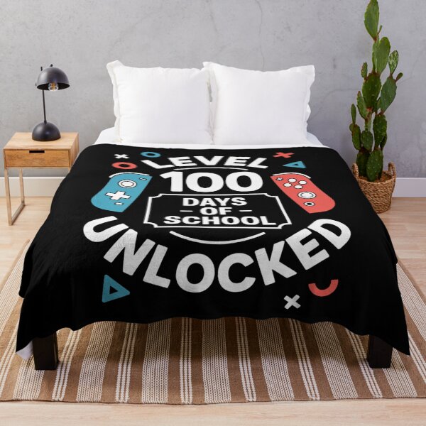 Item preview, Level 100 Days of School Unlocked Gamer Design designed and sold by Gogetgiggles.