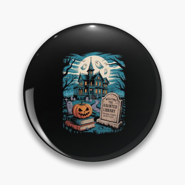 Item preview, Welcome To The Haunted Library Book Lovers Halloween designed and sold by ClassicAnthony.