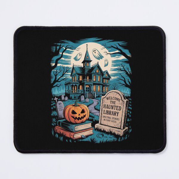 Item preview, Welcome To The Haunted Library Book Lovers Halloween designed and sold by ClassicAnthony.