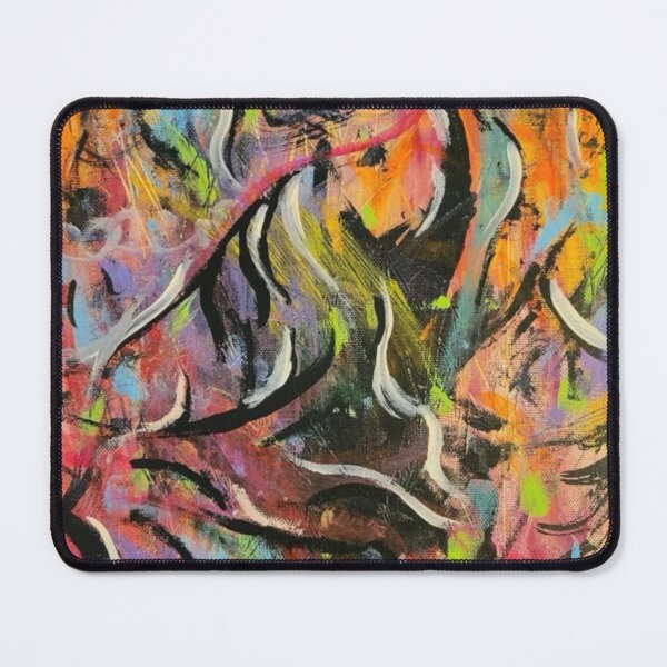Item preview, Abstract colorful acrylic painting print designed and sold by ConfuzRandomly.