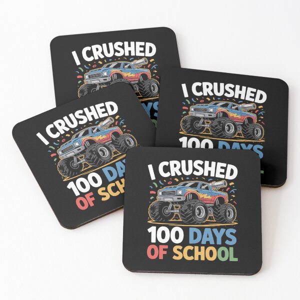 Item preview, I Crushed 100 Days of School Monster Truck Design designed and sold by Gogetgiggles.