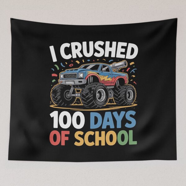 Item preview, I Crushed 100 Days of School Monster Truck Design designed and sold by Gogetgiggles.