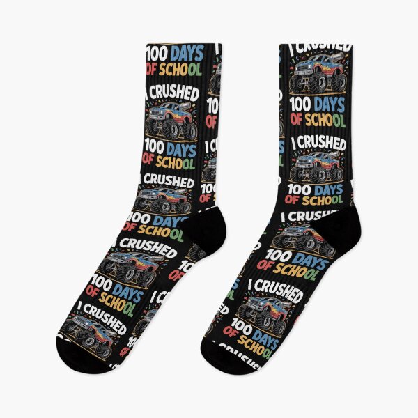 Item preview, I Crushed 100 Days of School Monster Truck Design designed and sold by Gogetgiggles.