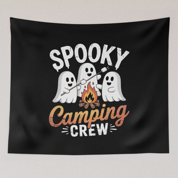 Item preview, Spooky Camping Crew Halloween 2024 Campfire Happy Boo Ghost designed and sold by ClassicAnthony.
