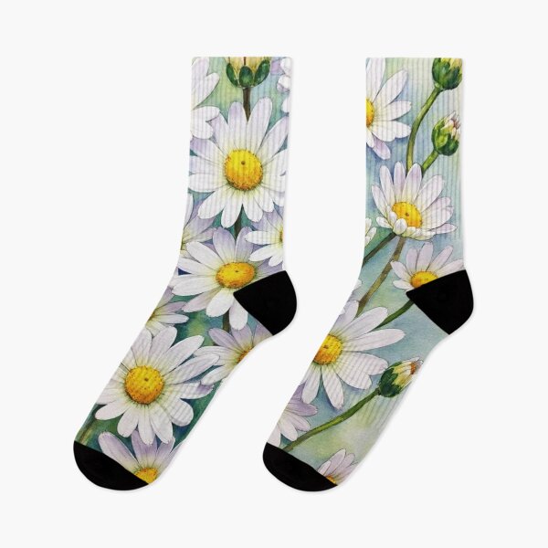 Item preview, White daisy flowers. White flowers blossom. Wild flowers. White daisy floral design. Daisy art. Country daisy with yellow heart. designed and sold by PlaceToBuyGifts.