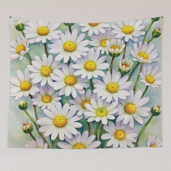 Item preview, White daisy flowers. White flowers blossom. Wild flowers. White daisy floral design. Daisy art. Country daisy with yellow heart. designed and sold by PlaceToBuyGifts.
