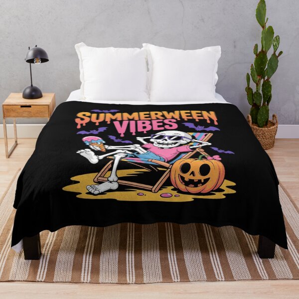 Item preview, Summerween Vibes Skeleton Pumpkin Spooky Vacation designed and sold by ClassicAnthony.