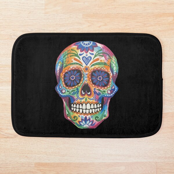 Artikelvorschau, Bunter Dia de los Muertos-Schädel entworfen und verkauft von Probably Fine Designs.