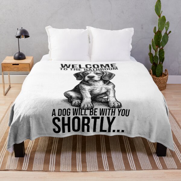 Item preview, Welcome to the Bathroom, a Dog Will Be With You Shortly – Funny Beagle Design designed and sold by xndrlab.